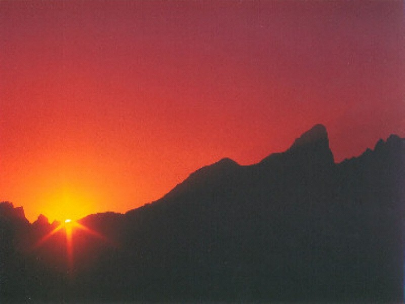 Tramonto sul gruppo del Pizzocco