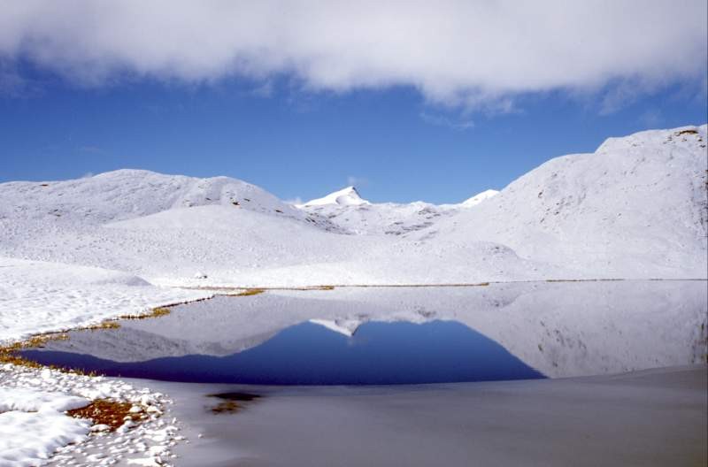 Lago di Fòses in inverno