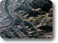 Immagine aerea dell'itinerario Sassi-Superga