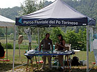 Lo stand del Parco del Po nell'area del Bricel, a Chivasso