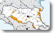 Interaktiven Karte Emilia-Romagna