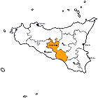 Provinz Caltanissetta Karte