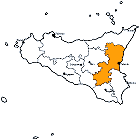 Provinz Catania Karte