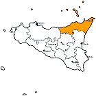 Provinz Messina Karte