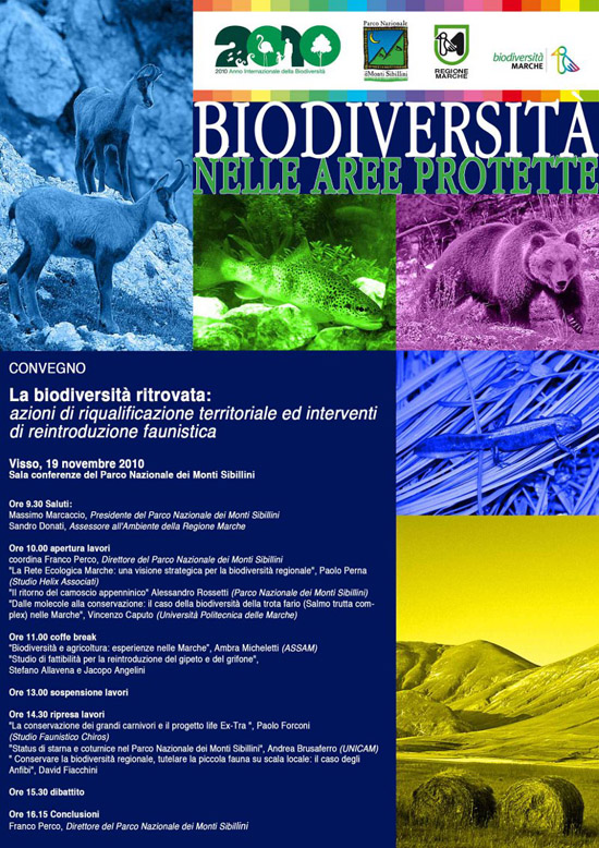 La biodiversità ritrovata: venerdì 19 novembre, convegno al Parco dei Sibillini