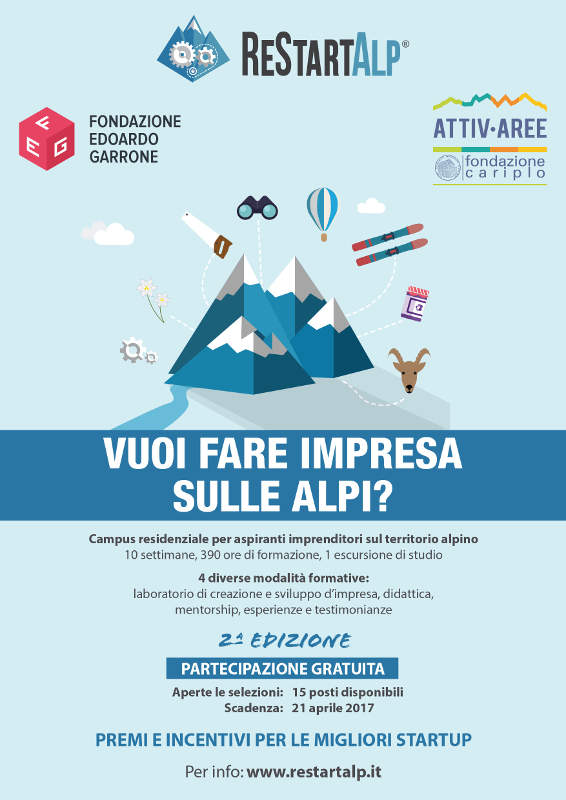 Progetto ReStartAlp – Campus gratuito per nuove startup sulle Alpi