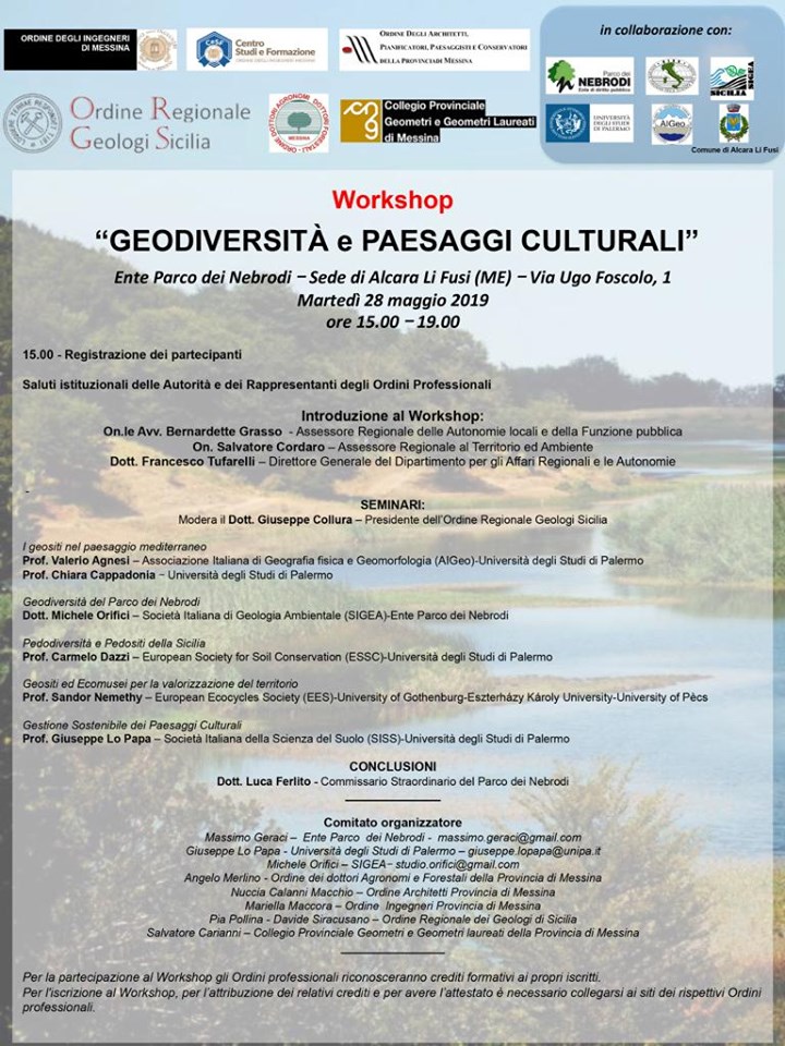Workshop su geodiversità e paesaggi culturali