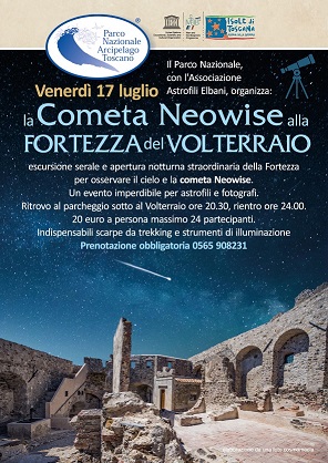Il 17 luglio al Castello del Volterraio per ammirare la cometa Neowise 