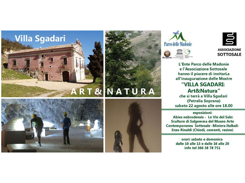 Abies Nebrodensis e Sculture di Sale Art&Natura a Villa Sgadari Storica Dimora a Petralia Soprana