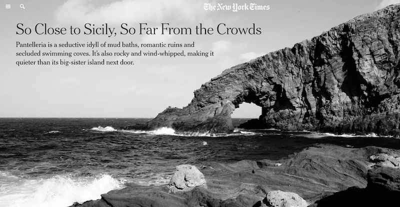 Pantelleria sul The New York Times