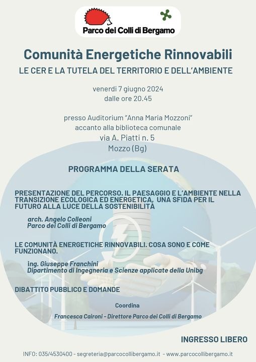 Parco dei Colli di Bergamo: le comunità energetiche rinnovabili