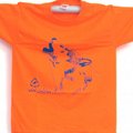 T-Shirt Lupo junior, orangÃ© avec impression bleue