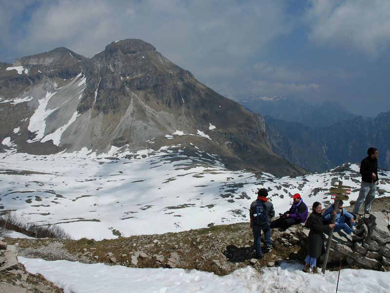 Escursionisti a Passo Vette Garndi